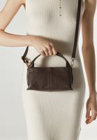 Estro: Mała ciemnobrązowa torebka damska z włoskiej skóry naturalnej Premium