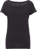 Payperwear Lehounké dámské tričko Beverly s lodičkovým výstřihem Barva: Černá, Velikost: XL