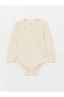 LC Waikiki Crew Neck Long Sleeve Unisex Baby Snap-On Bodysuit