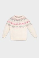 DEFACTO Baby Girl Crew Neck Patterned Knitwear Sweater