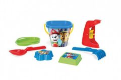 Sada na piesok 7ks plast Paw Patrol / Labková patrola v sieťke 20x30x18cm 12m + Wader