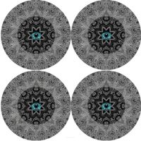 Bertoni Home Unisex's 4 Thick Round Table Pads Set Look