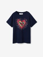 Desigual Heart Gyerek Póló Kék