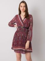 Dress-DHJ-SK-10201.93P-burgundy