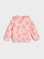 Sinsay - Bluza z kapturem obszyta elastyczną gumką - różowy