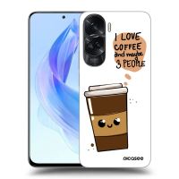 Silikónový čierny obal pre Honor 90 Lite 5G - Cute coffee