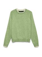 VERO MODA Pulover 'VMWONDERFUL'  svijetlozelena / bijela