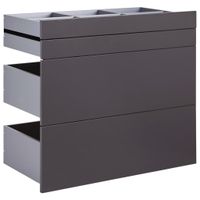 Hom`in SADA ZÁSUVIEK, antracitová s vysokým leskom, 90,9/82/46,8 cm