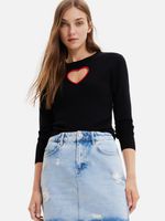 Desigual Cuore Pullover Schwarz