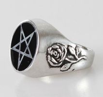 prsten Roseus Pentagram ALCHEMY GOTHIC N