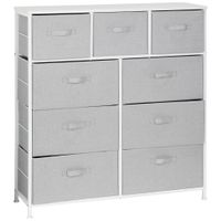 PBJ KOMODA, sivá, biela, 96/104/30 cm