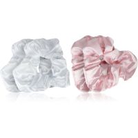 Brushworks Satin Scrunchies Pink & White гумки для волосся