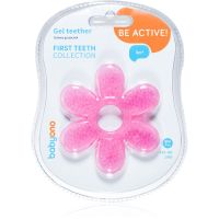 BabyOno Be Active Gel Teether rágóka Flower Pink 1 db