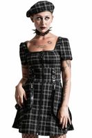 Damenkleid KILLSTAR - Grave Rebellion - ASH TARTAN 4XL
