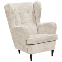 MID.YOU KRESLO UŠIAK, textil, béžová