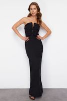 Trendyol Black Woven Elegant Evening & Graduation Dress