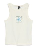VERO MODA Top 'VMAlly'  azur / maslinasta / bijela