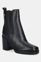 Kožené členkové topánky Tommy Hilfiger SQUARE TOE CHELSEA HIGH BLOCK HL