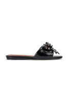 Kurt Geiger London slapi de piele Kensington Bow Flat Sandal