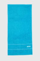 BOSS Malý bavlnený uterák BOSS Plain River Blue 50 x 100 cm