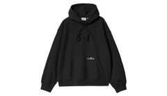 Carhartt WIP Hooded Label Script Sweat Black Pánske - Mikiny a mikiny s kapucou Carhartt WIP - Čierna - I034430_89_XX-M - Size: M
