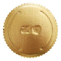 Podložka z 3 vrstvovej lepenky okruhlá zlatá 26cm