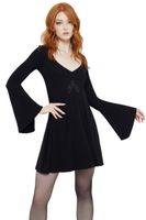 Damenkleid mit langen Ärmeln KILLSTAR - Moonlight Madness - Black L