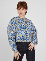 Vans Deco Ditsy Crop Crew Sweatshirt Blau