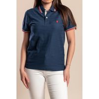 Baumwoll-Polo-T-Shirt, Dunkelblau