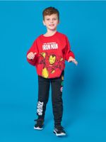 Sinsay - Bluza oversize Iron Man - czerwony