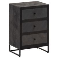 MID.YOU NOČNÝ STOLÍK, mangové drevo, čierna, 40/60/30 cm