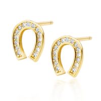 Olivie Strieborné náušnice PODKOVA GOLD 4071