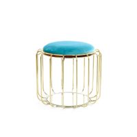 Kayoom PRÍRUČNÝ STOLÍK, tyrkysová, zlatá