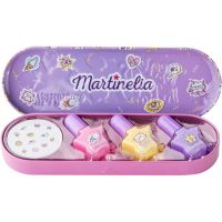 Martinelia Super Girl Nail Polish & Stickers Tin Box комплект (за деца )