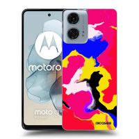 Silikónový čierny obal pre Motorola Moto G24 - Watercolor