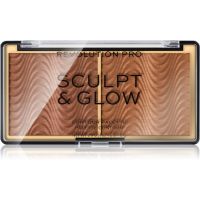 Revolution PRO Sculpt And Glow kontúrozó és élénkítő paletta árnyalat Medium-Deep 8 g