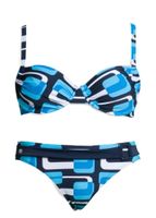 KangaROOS Bikini  nebesko plava / crna / bijela