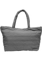 Padded Tote Handbag Grey