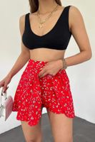 42016 Dewberry Womens Lightweight Viscose Summer Skort-RED