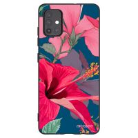 Silikónový čierny obal pre Samsung Galaxy A51 A515F - Hibiscus