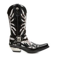 Lederschuhe Frauen - PITON BLANCO NEGR WEST - NEW ROCK - M.7991-S3 43