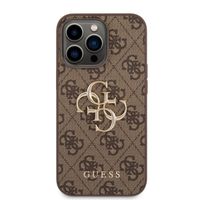 GUESS 4G METAL Ovitek za Apple iPhone 14 Pro Max rjava