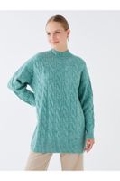 LC Waikiki Lw - Half Turtleneck Self Patterned Long Sleeve Women's Knitwear Tunic