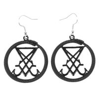 kolczyki Sigil Of Lucifer Black