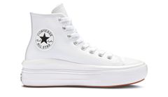 Converse Chuck Taylor All Star Move Platform Leather - Dámske - Tenisky Converse - Biele - A04295C - Veľkosť: 38