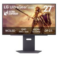 27" herní monitor LG UltraGear™ OLED 480Hz QHD - 0.03ms (GTG), DP 2.1, DisplayHDR True Black 400
