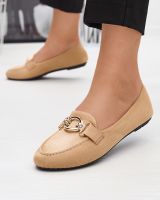Resti Eco-suede beige moccasins Brussi - Footwear