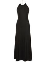Viscose Knit Halter Neck Long Dress