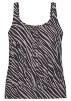 LASCANA Tankini top  sivkasto ljubičasta (mauve) / crna