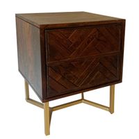 Livetastic NOČNÁ SKRINKA, akácia, tmavohnedá,